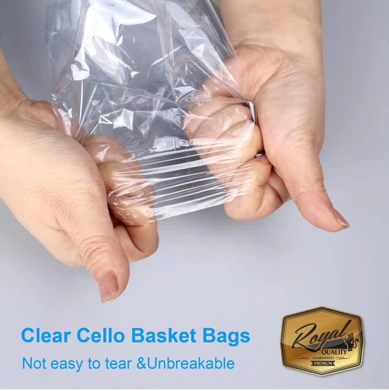 AOUKAR Shrink Wrap Bags for Gift Baskets,10Pcs 24x30 Inches Chear PVC Heat Shrink Bags Cellophane Wrap for Packaging Large Bags for Easter, Holiday, Birthday, and Any Occasion - Image 2